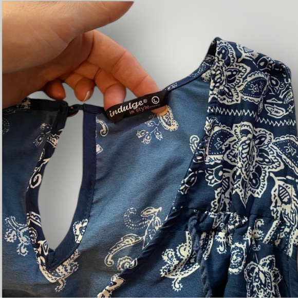 Indulge Blue Paisley Dress - Picture 13 of 16